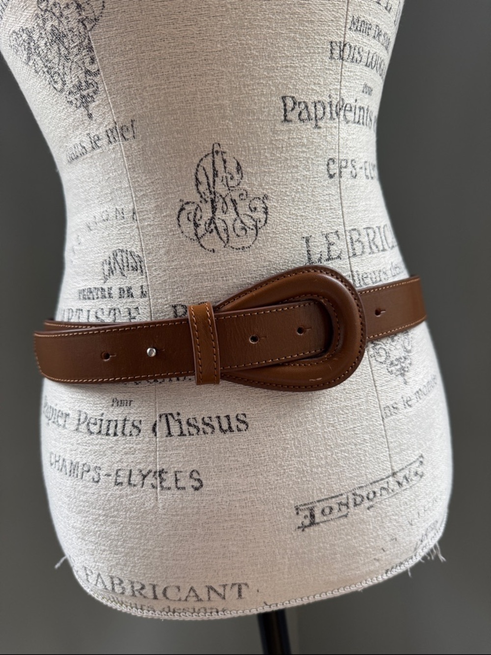 Halogen brown leather belt small